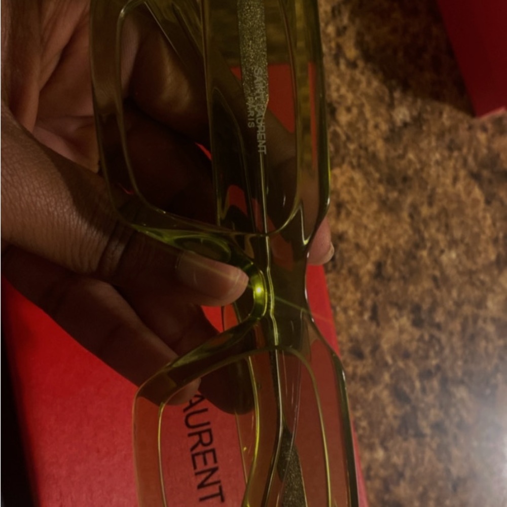 Green Saint Laurent Sunglasses